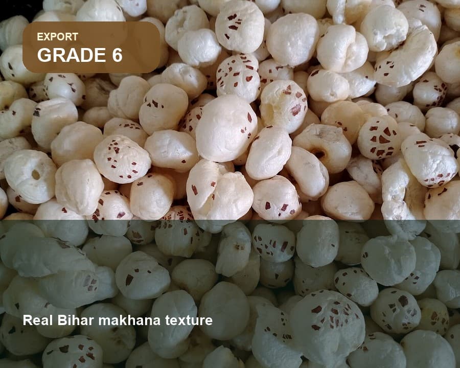 Grade 6 makhana close-up